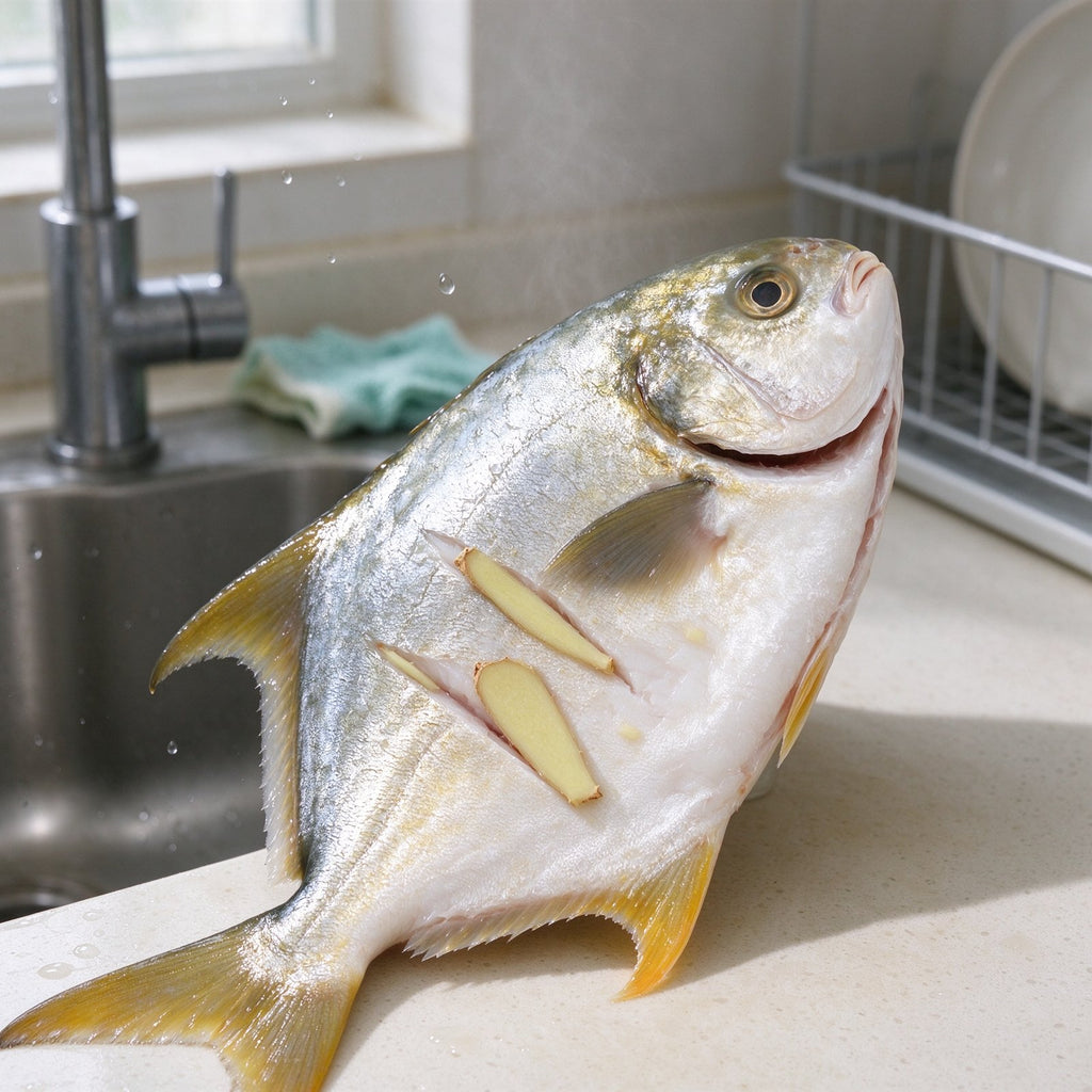 Premium Fresh Whole Golden Pomfret